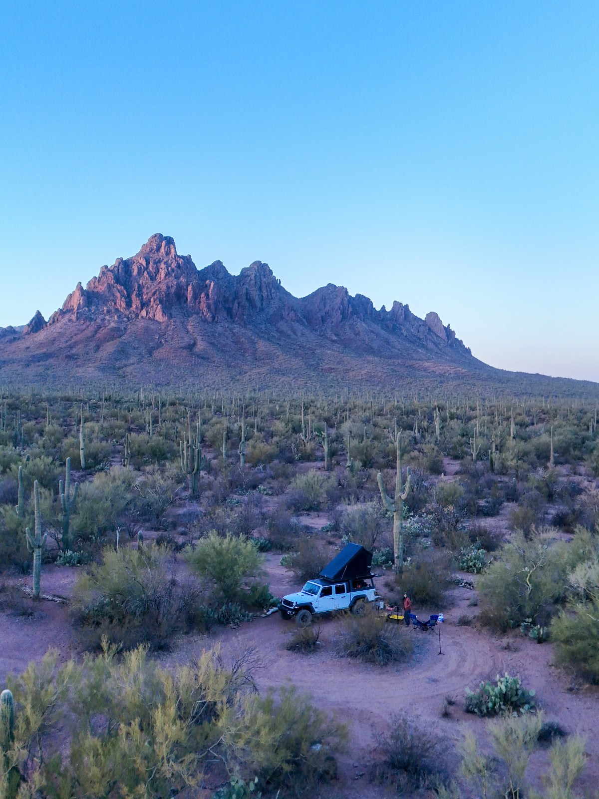 Ragged Top Mountains in Ironwood Forest National Monument with Arizona Camper Van rental