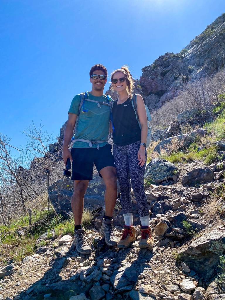 Owen and Lauren on Browns Trail 133 in Four Peaks Wilderness