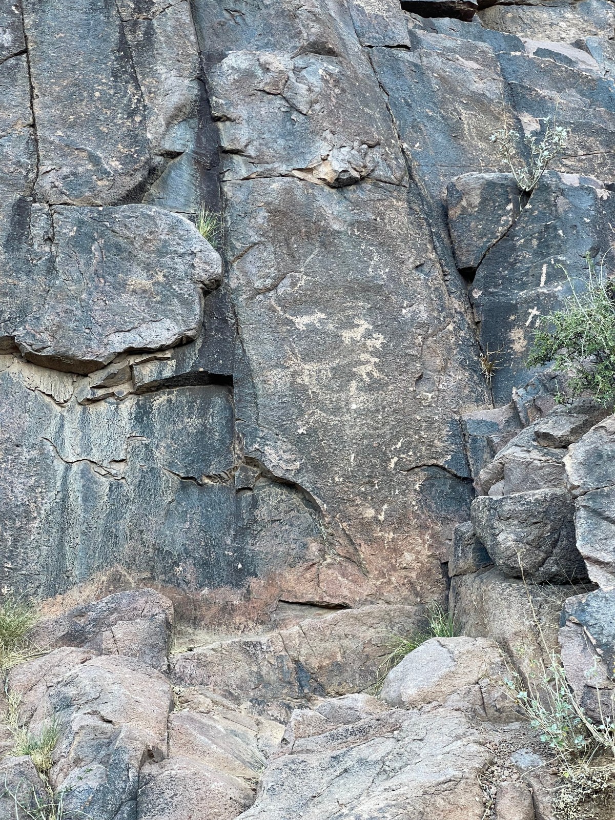Native American Petroglyphs in Hieroglyphic Canyon in the Superstition Wilderness Area of Tonto National Forest