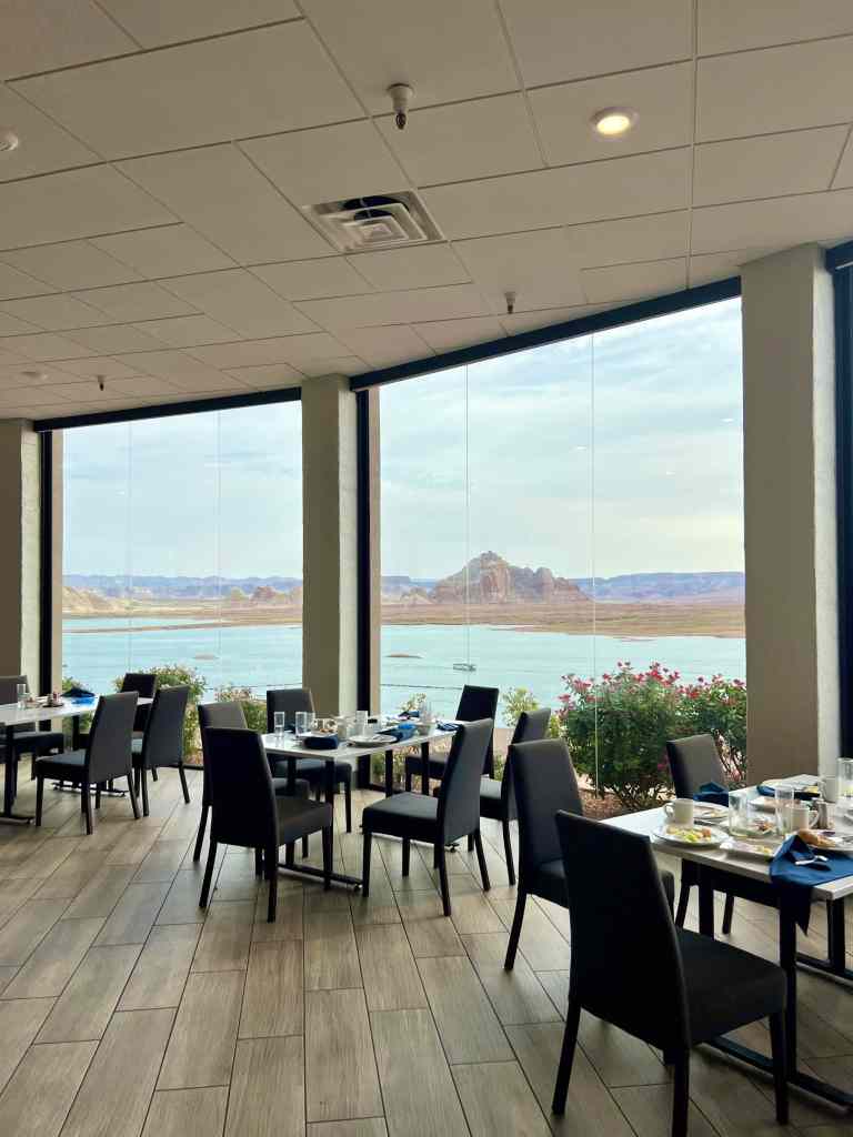 Dinner at Lake Powell Resort and Marina Rainbow Room in Glen Canyon National Recreation Area