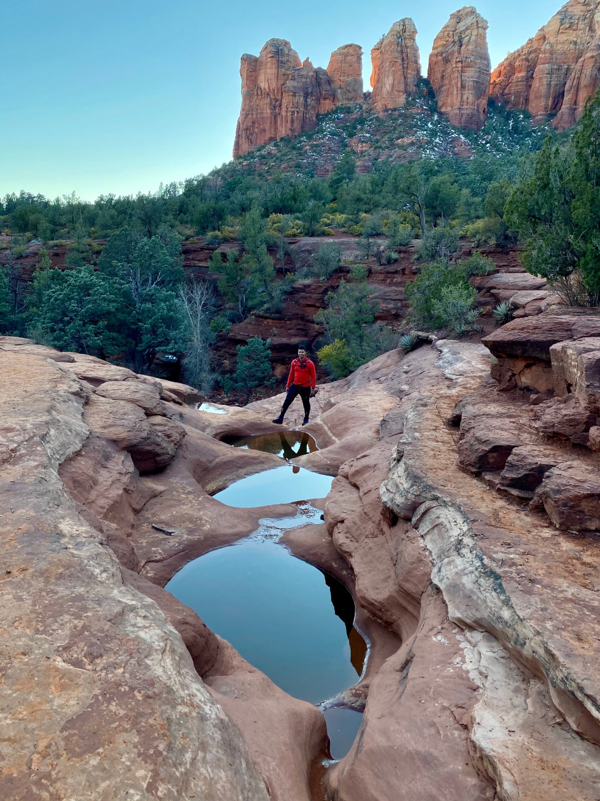 Sedona Hike, Brins Mesa and Soldier Pass Loop. Red Rock Ranger District. Seven Sacred Pools