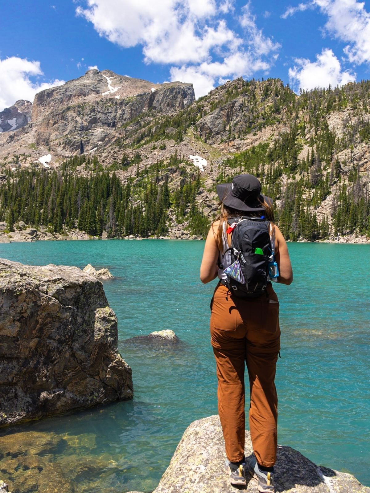 Lauren wearing summer hiking pants
