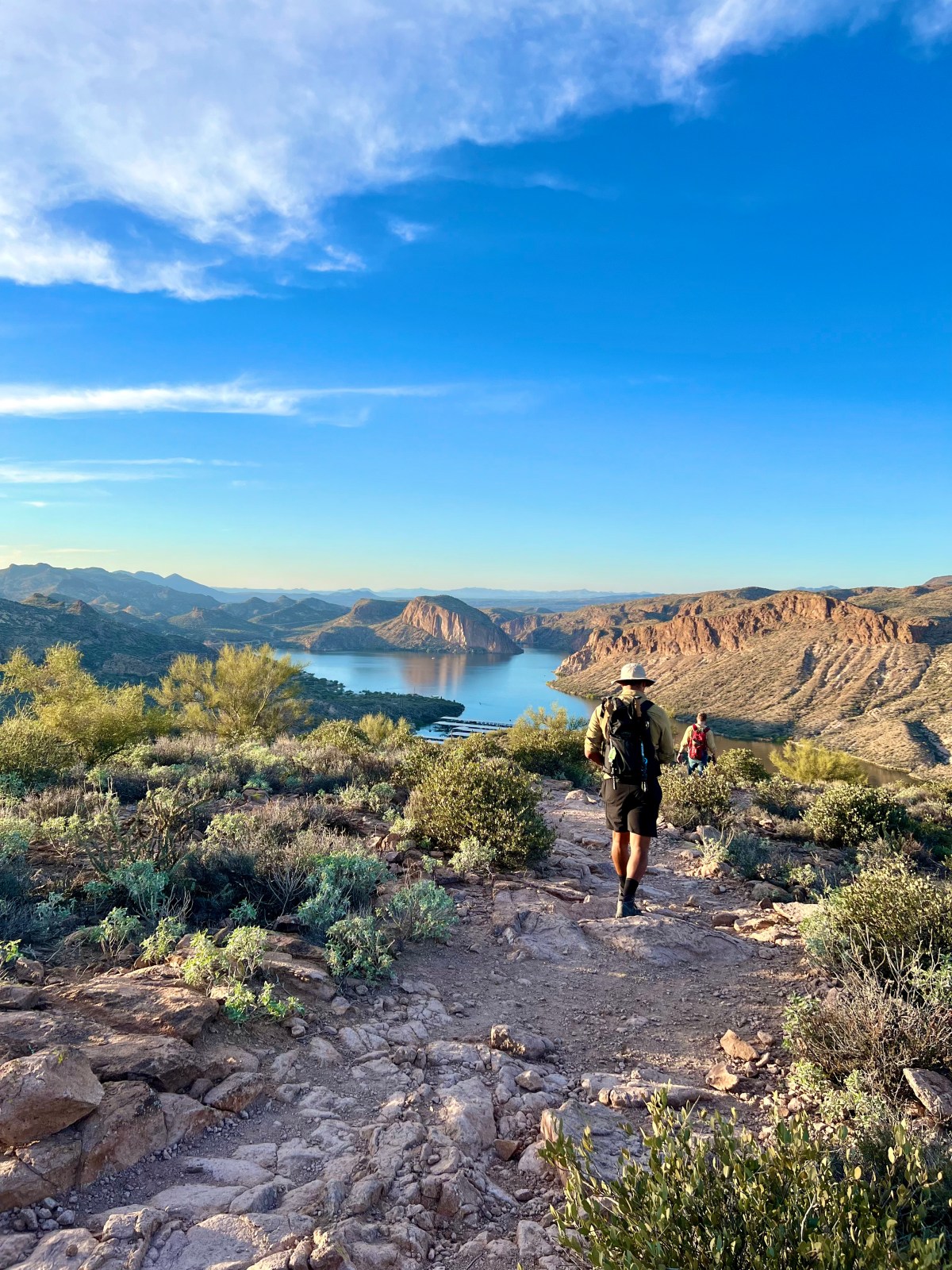 Boulder Canyon Trail heading north towards Canyon Lake