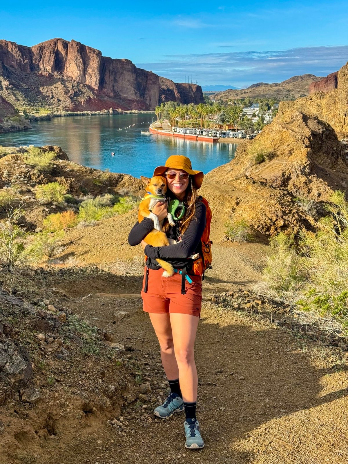 Hiking Lightening Bold Trail at Buckskin Mountain State Park