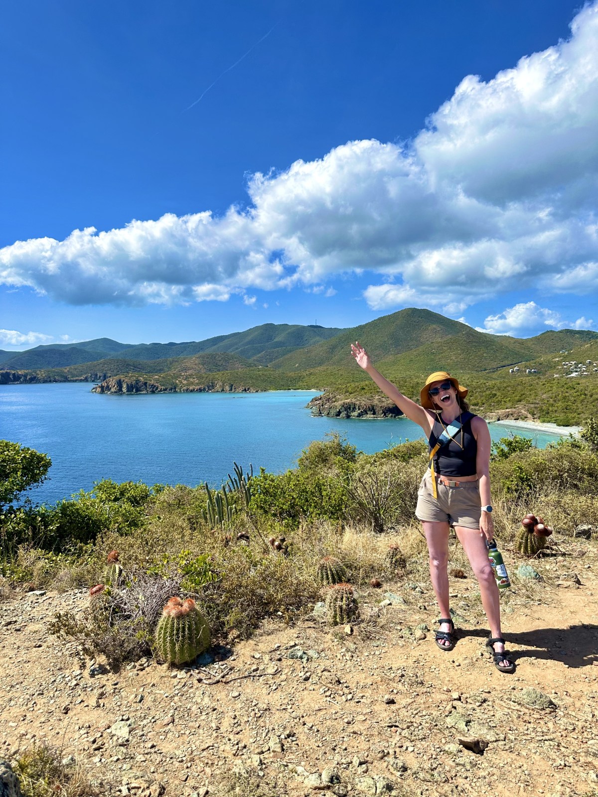 Lauren wearing summer hiking sandals