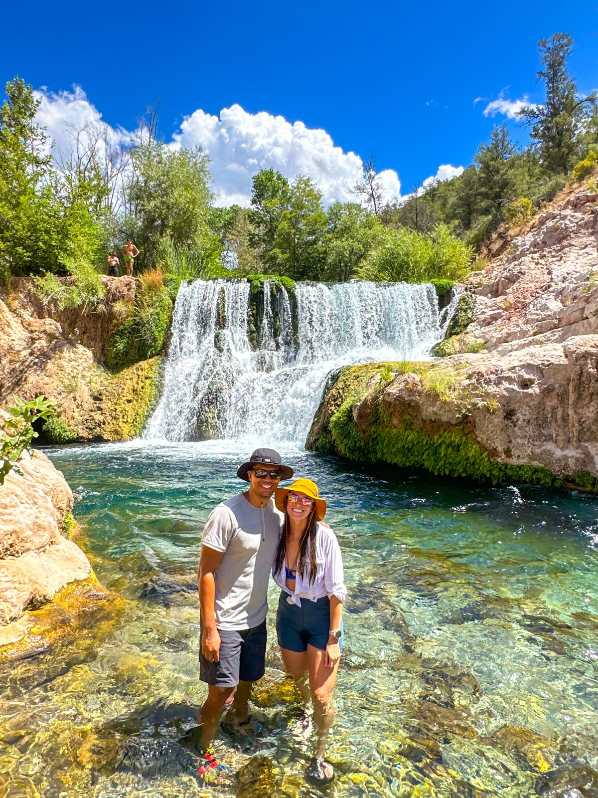 Lauren wearing a summer hiking shirt