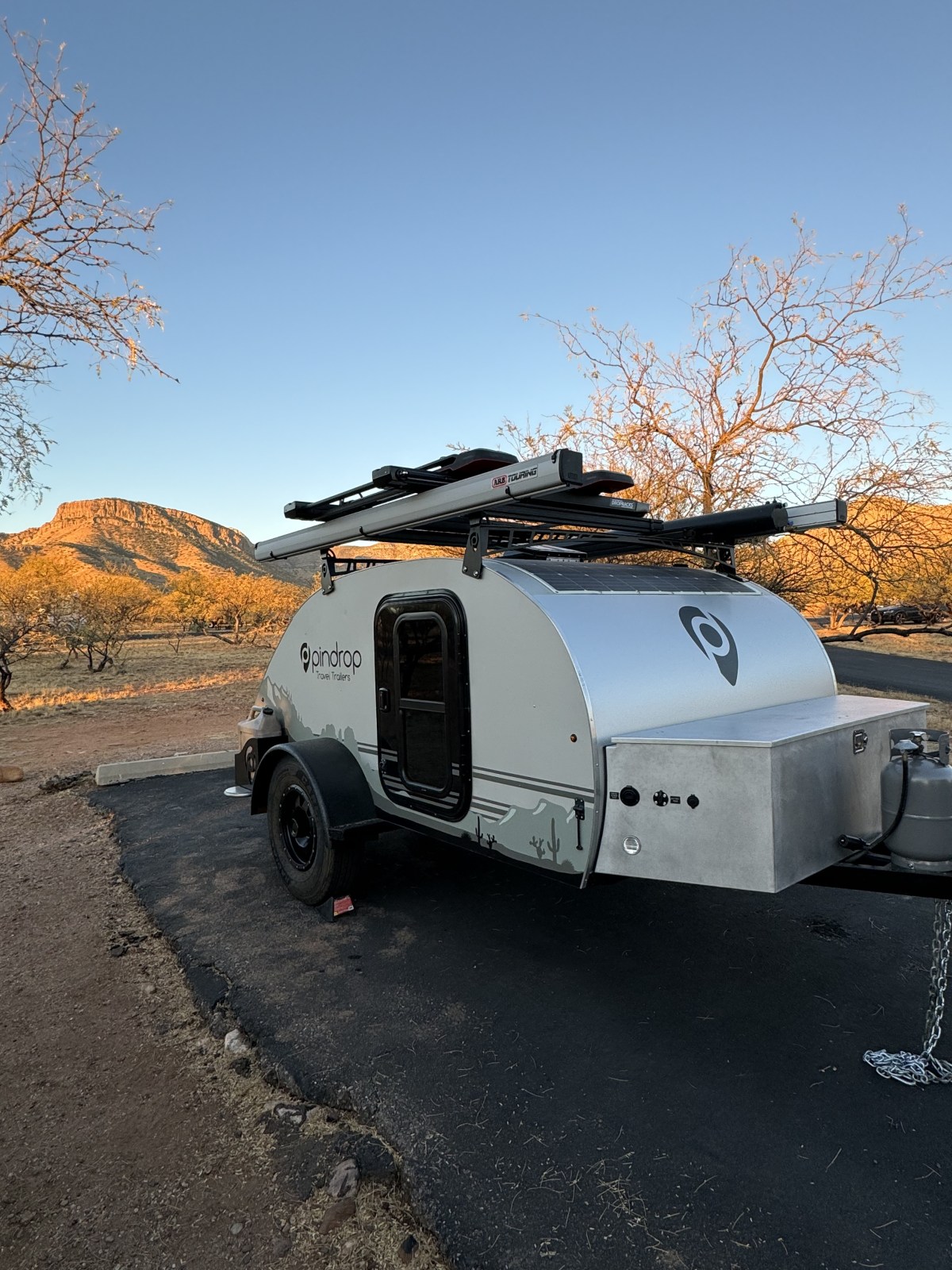 Camping with our Pin Drop Trailer at Kartchner Caverns State Park