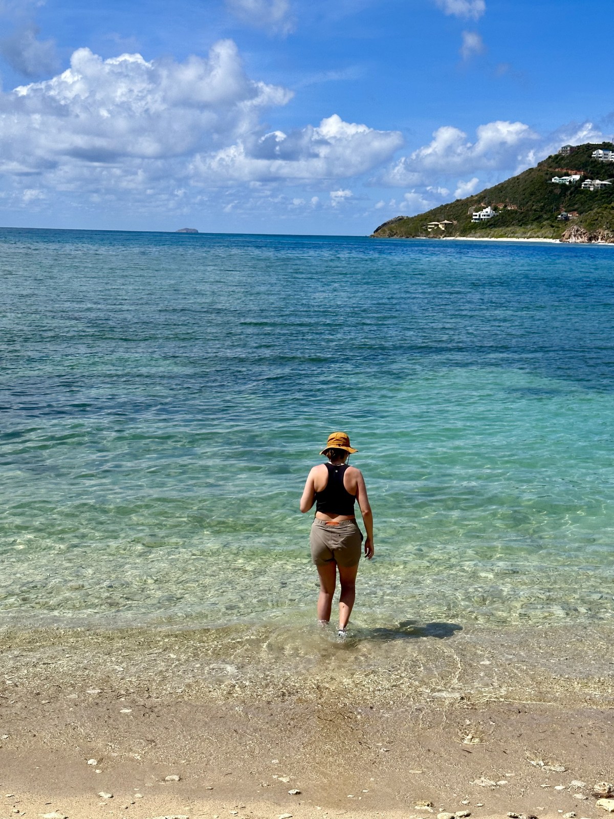 Lauren wearing summer hiking water shoes