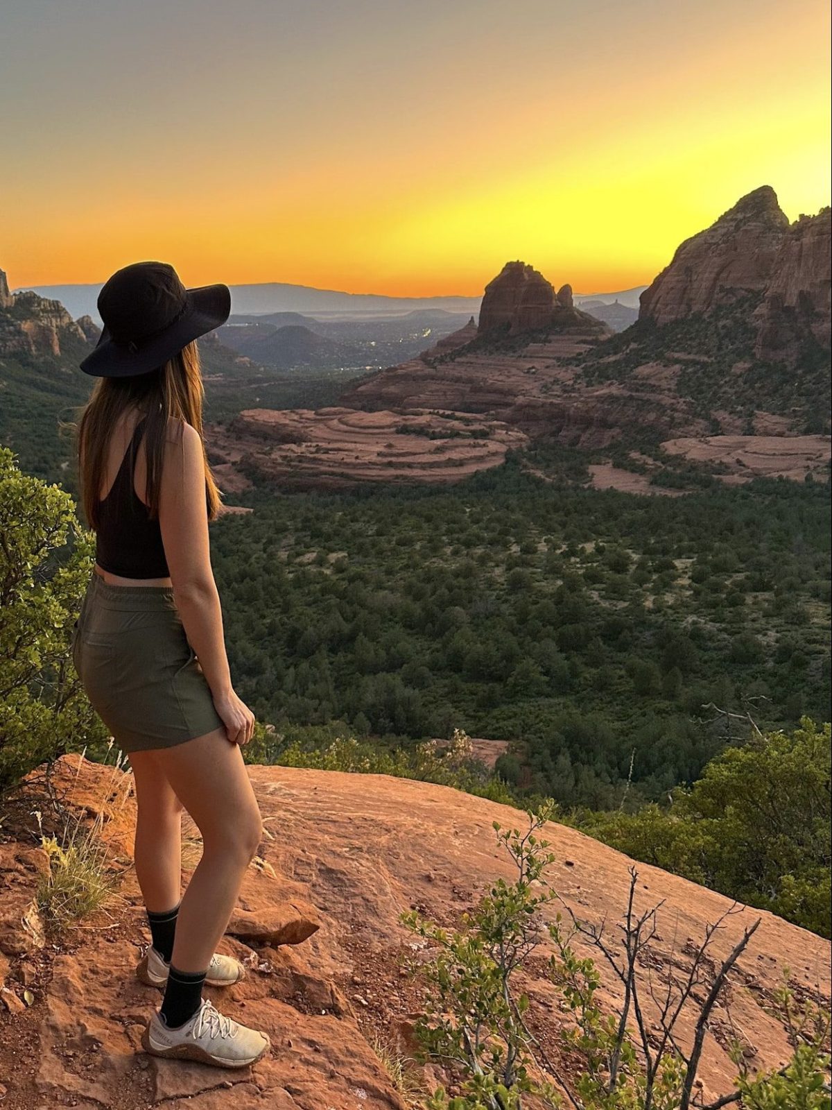 Lauren over looking a scenic view in Sedona