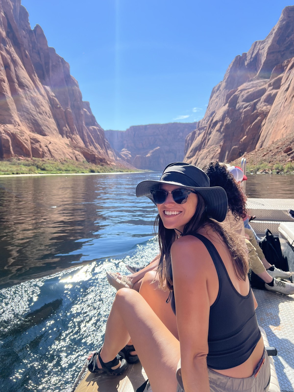 Lauren wearing summer hiking sandals