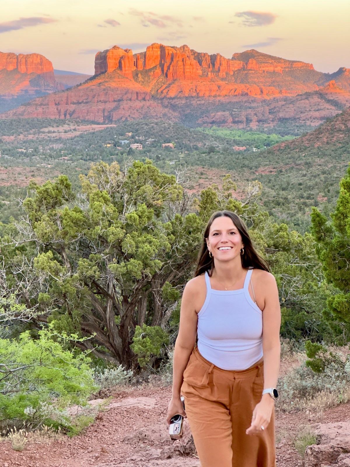 Lauren with a scenic backdrop
