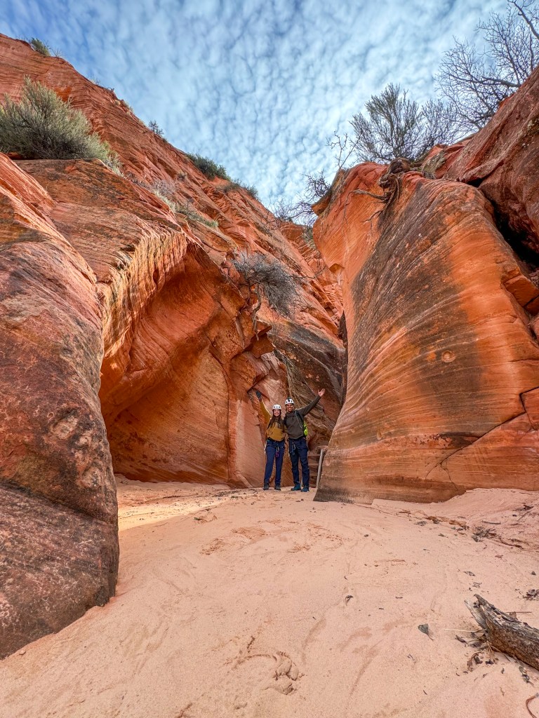 Roam Outdoor Adventure guided slot canyon rapelling tour near Orderville, Utah