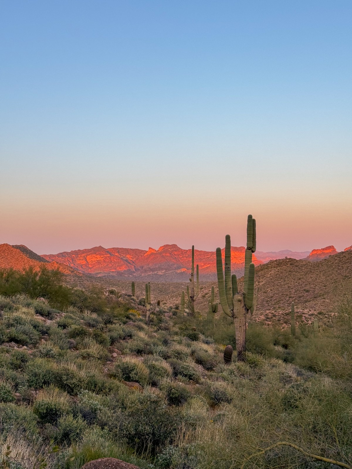 Hiking to Usery Mountain in Tonto National Forest, Mesa, Arizona