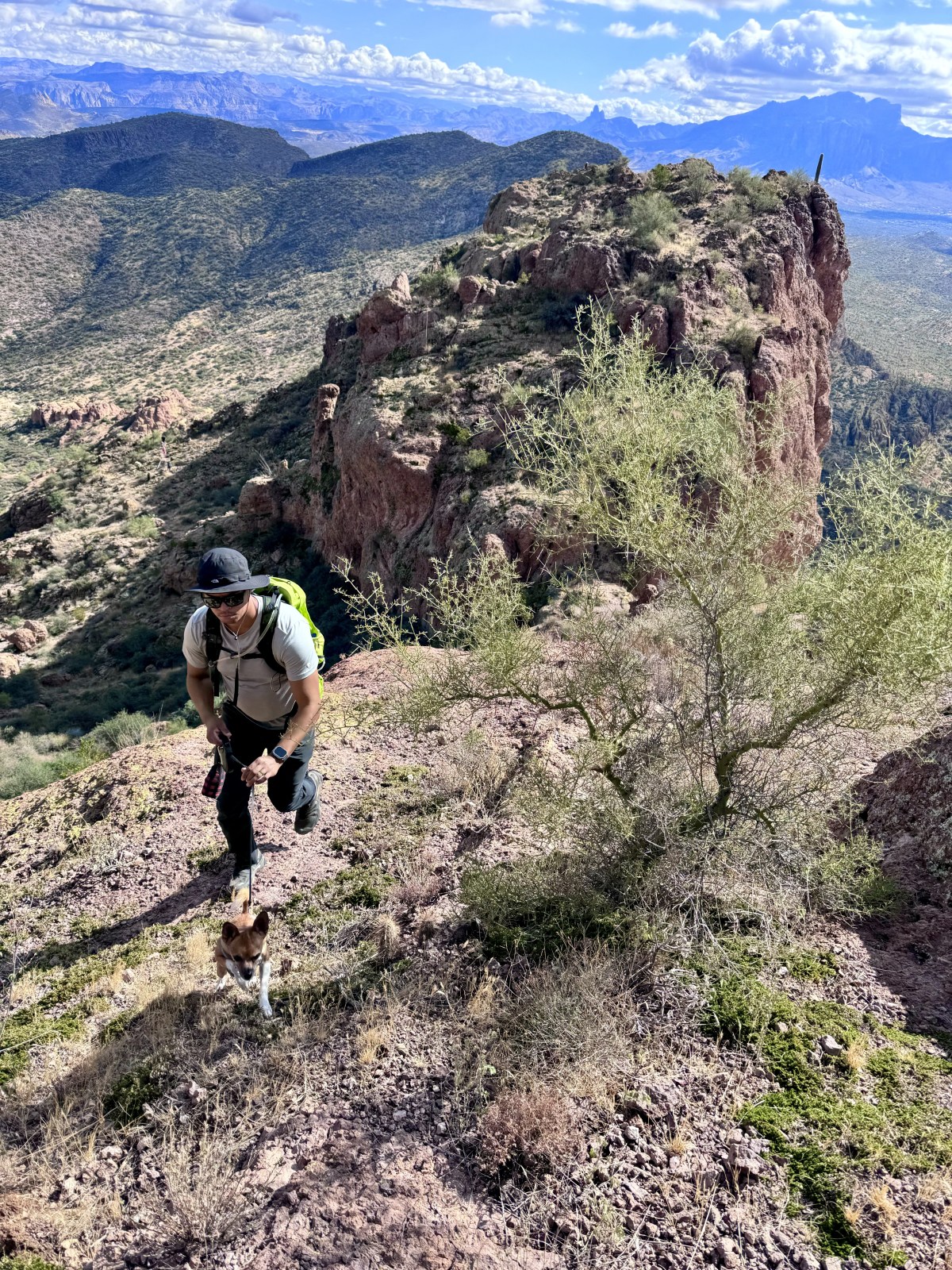 Hiking to Dome Mountain in Tonto National Forest near Mesa, Arizona
