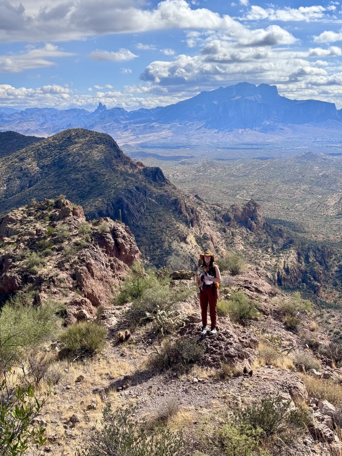 Hiking to Dome Mountain in Tonto National Forest near Mesa, Arizona