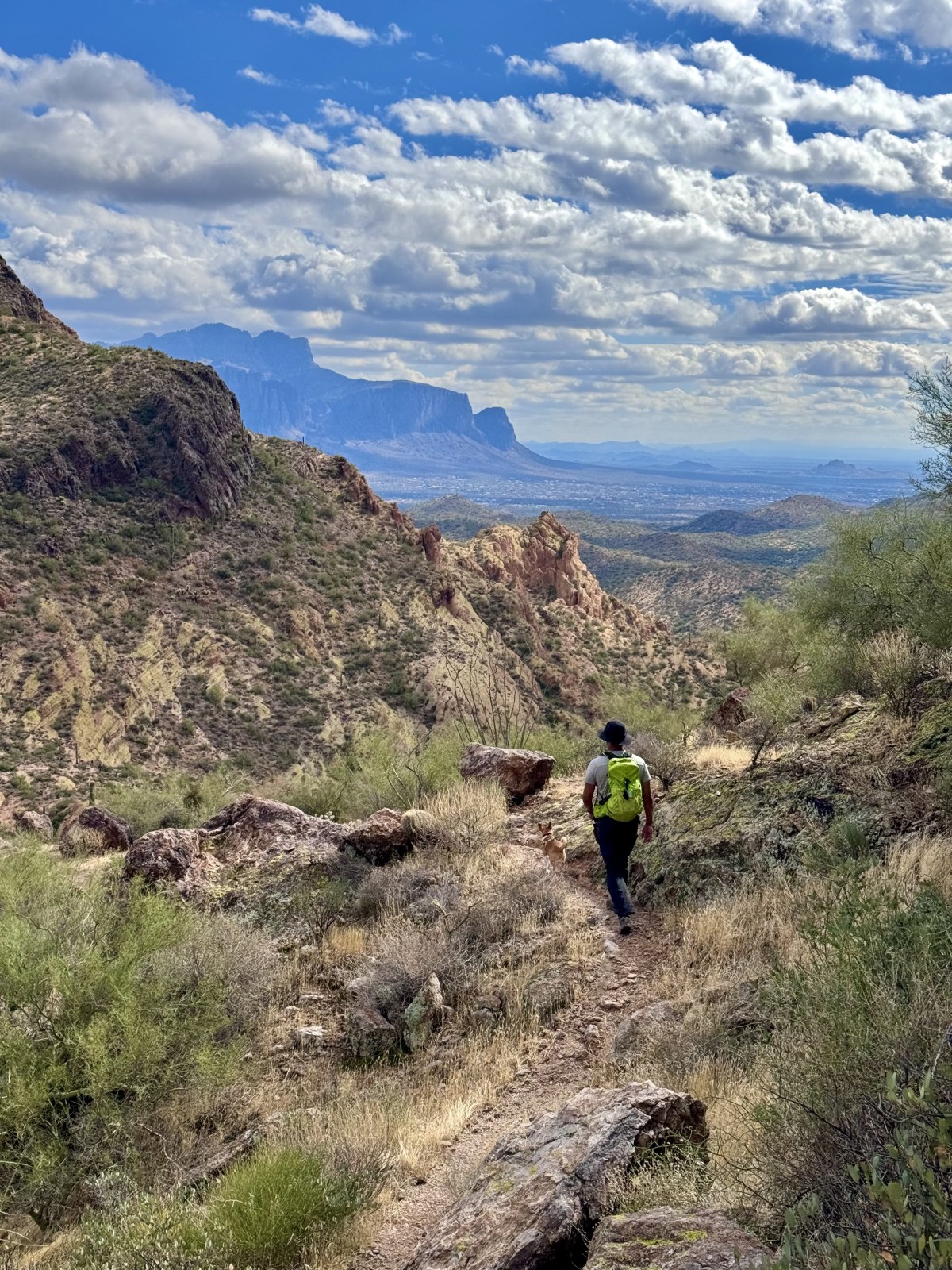 Hiking to Dome Mountain in Tonto National Forest near Mesa, Arizona