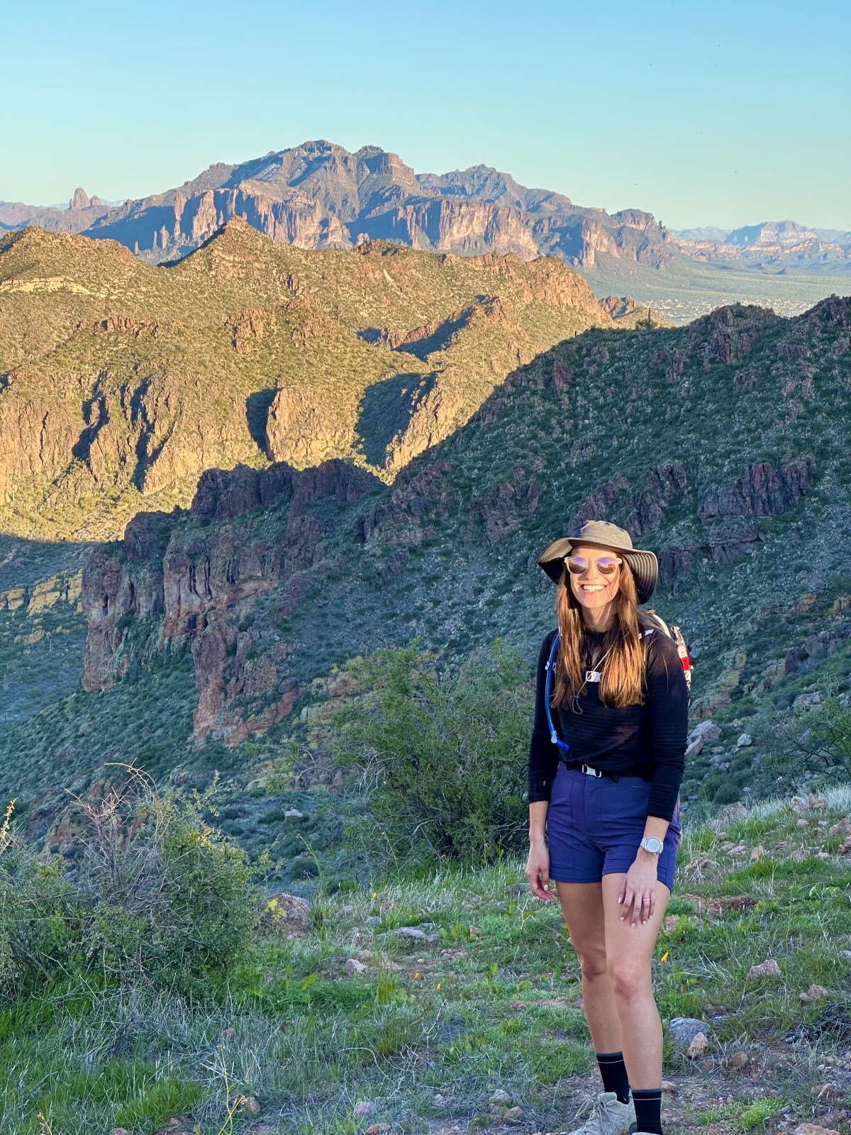 Hiking Pass Mountain in Tonto National Forest, Mesa, Arizona