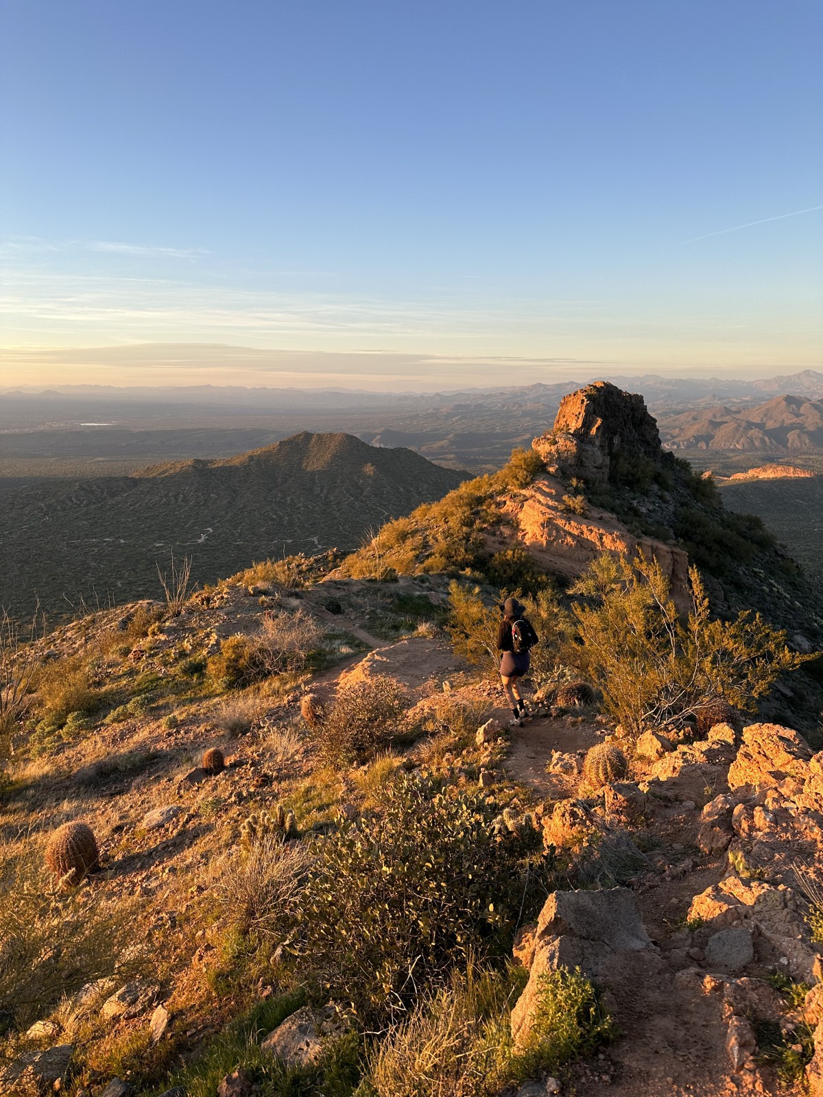 Hiking Pass Mountain in Tonto National Forest, Mesa, Arizona