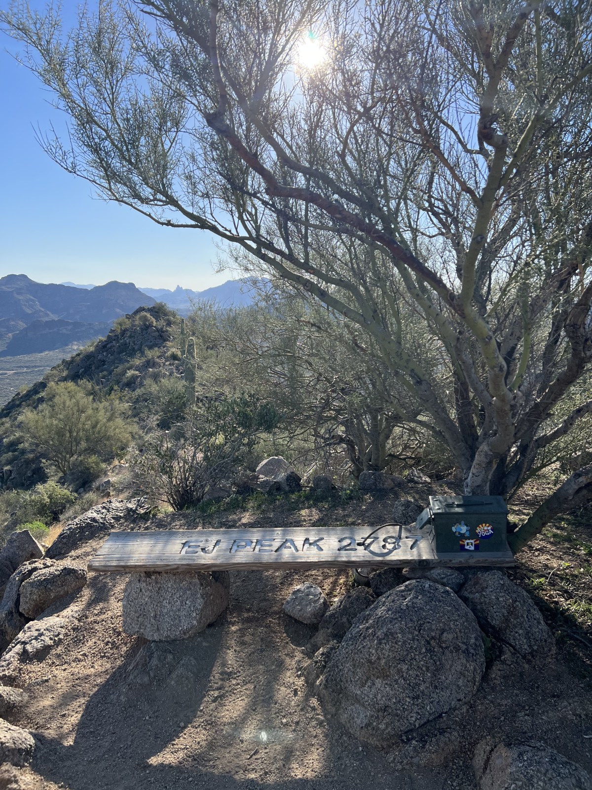 Hiking Pass Mountain in Tonto National Forest, Mesa, Arizona