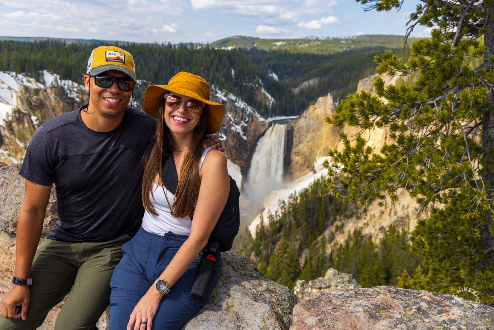 Lauren and Owen at the North Rim of the Grand Canyon of the Yellowstone