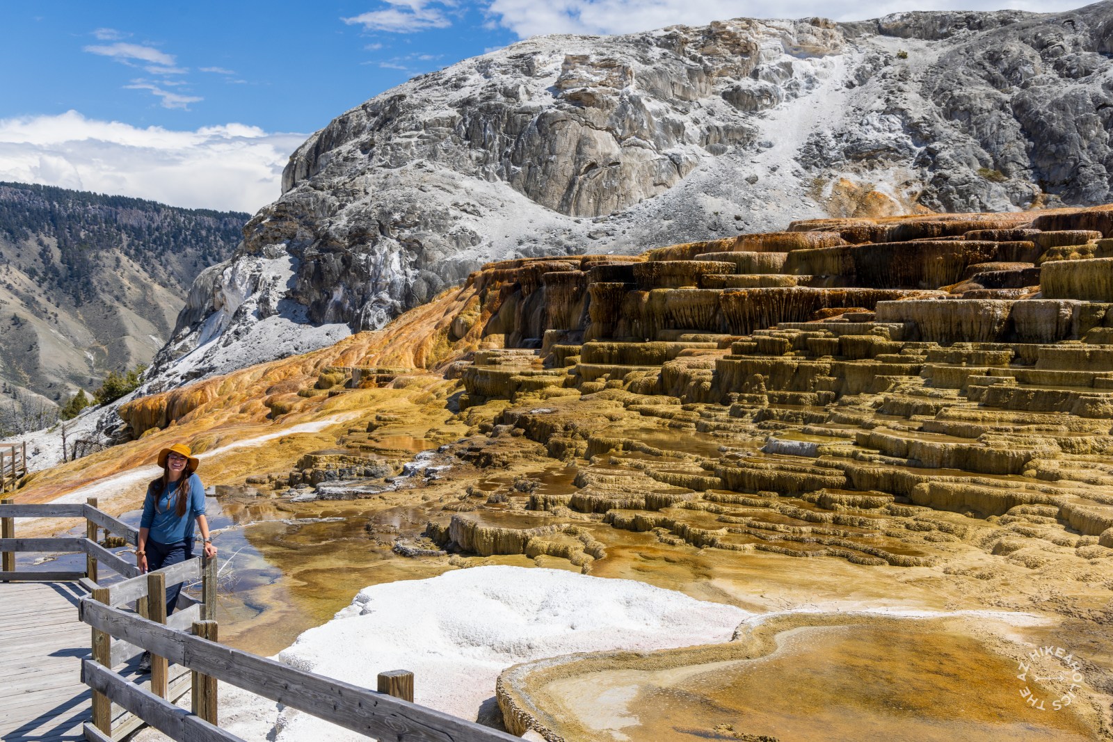 Mammoth Hot Spring at Yellowstone National Park, Wyoming