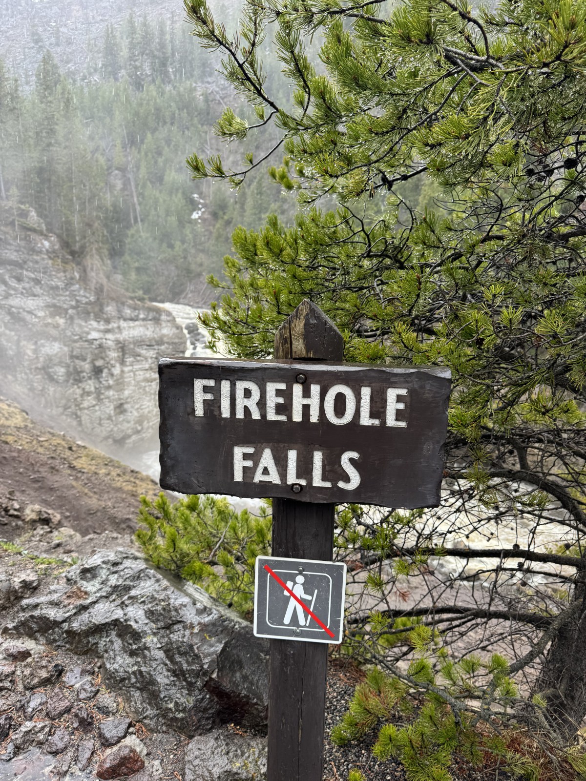 Firehole Falls in Yellowstone National Park