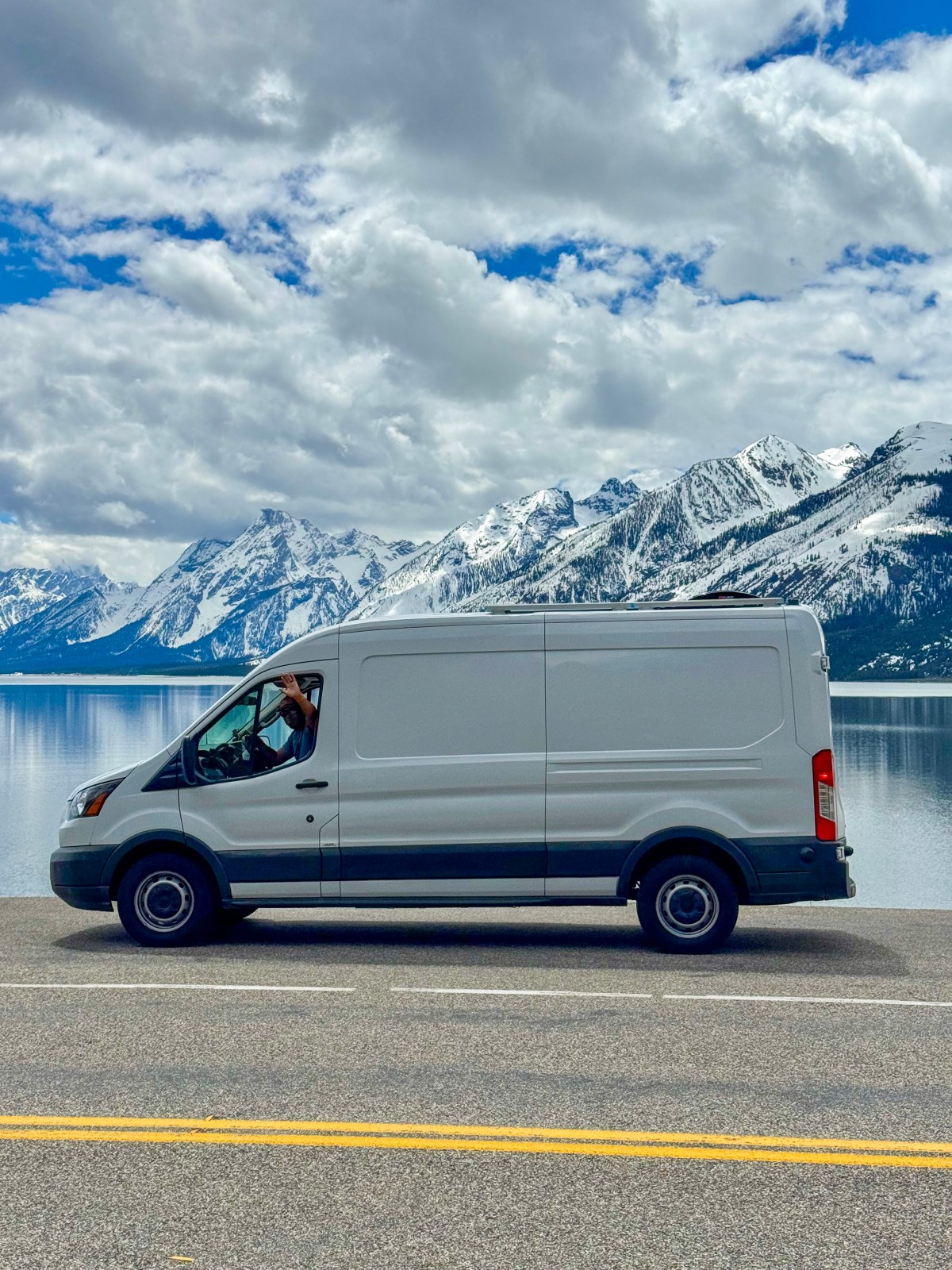 Arizona Camper Van rental at Jackson Lake in Grand Teton National Park, Wyoming