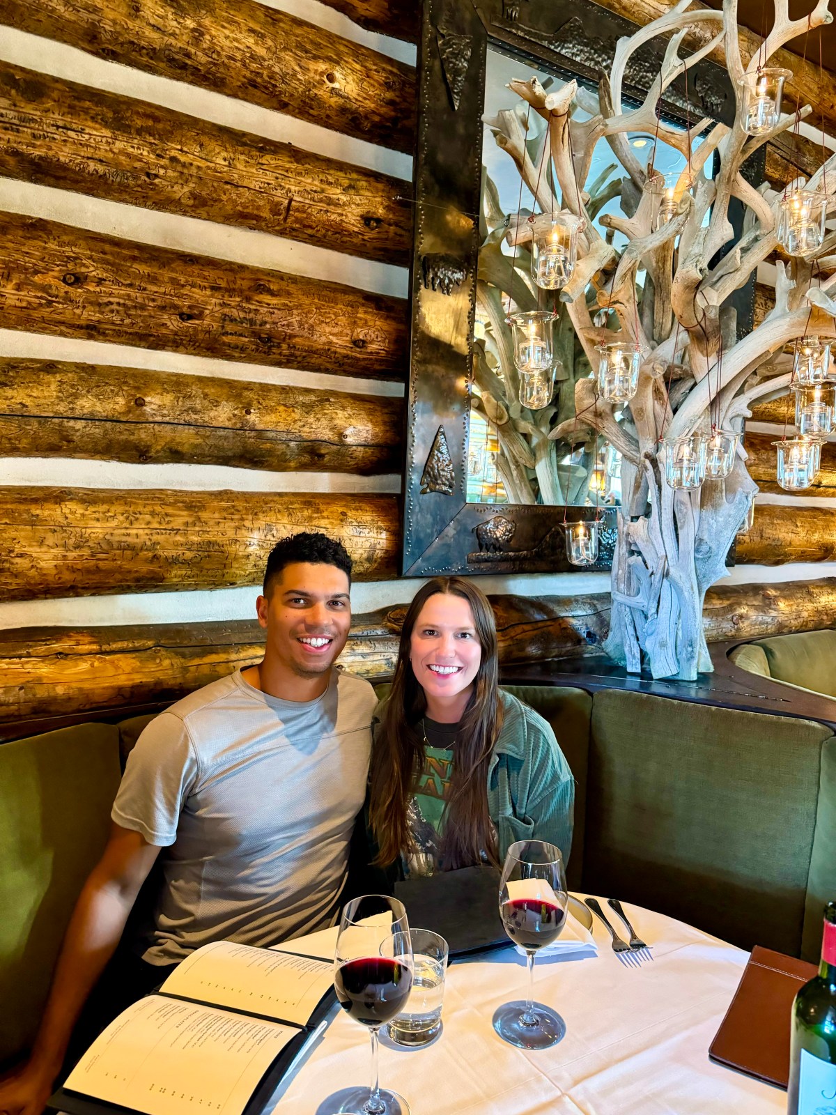 Dinner at Snake River Grill in Jackson, Wyoming