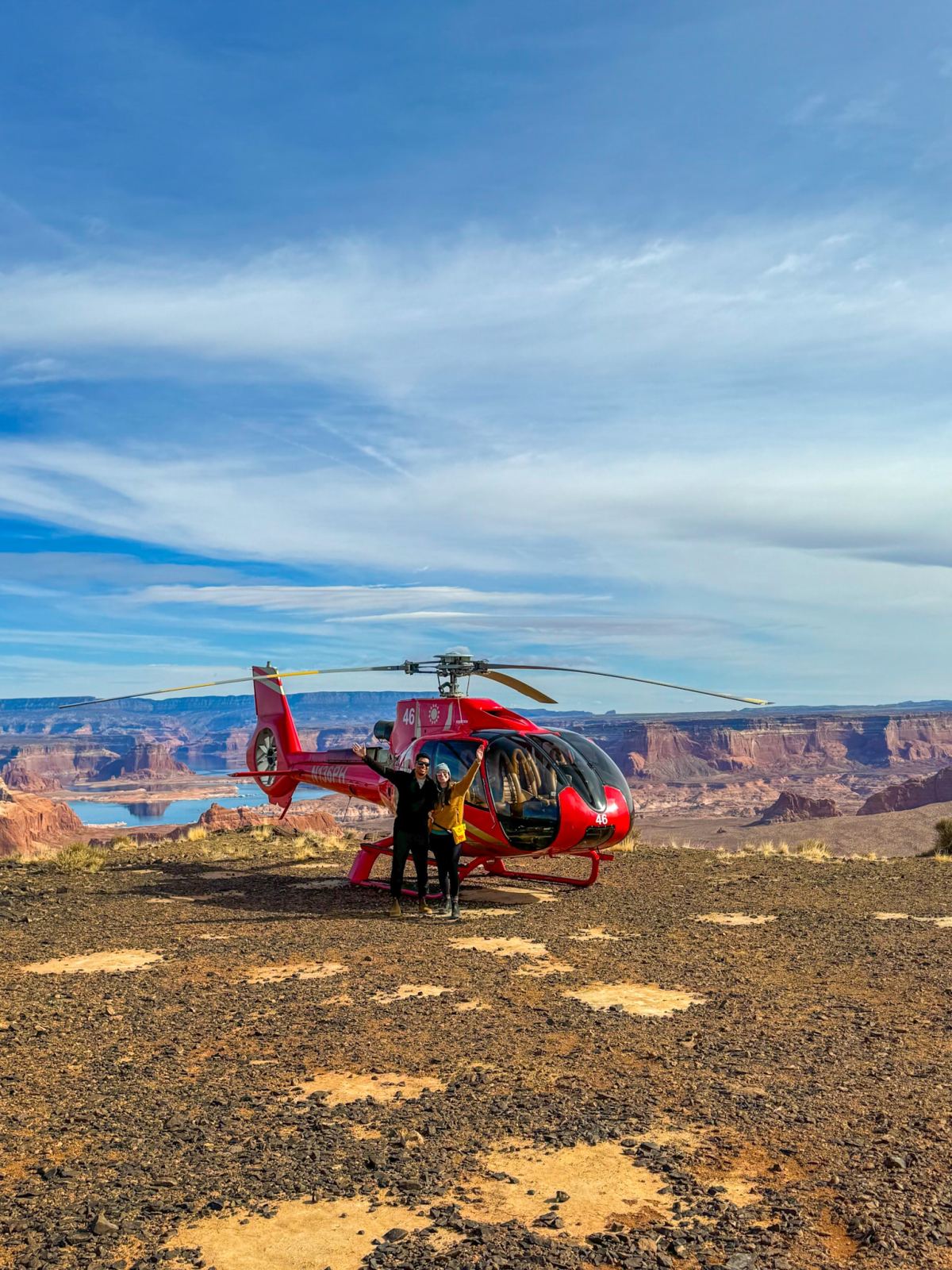Tower Butte with Lake Powell of Glen Canyon National Recreation Area in the background