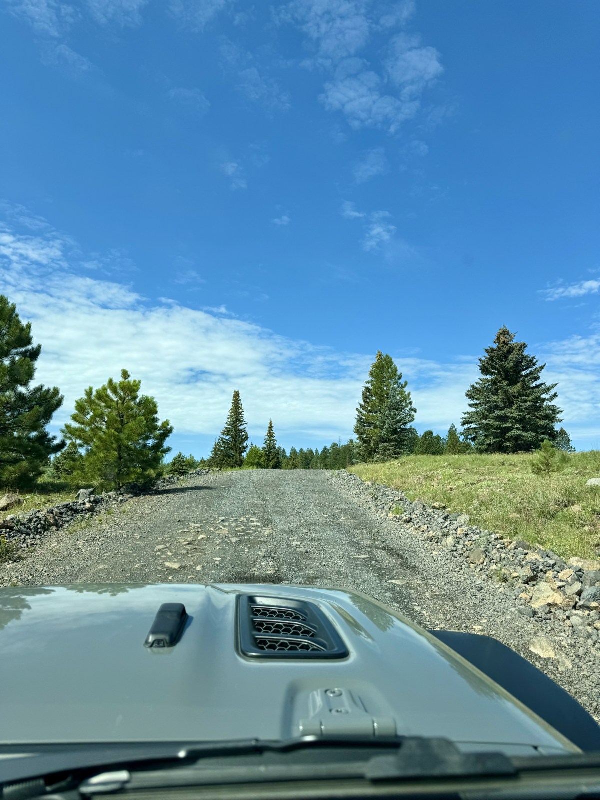 Driving to Pacheta Falls on White Mountain Apache Reservation forest road