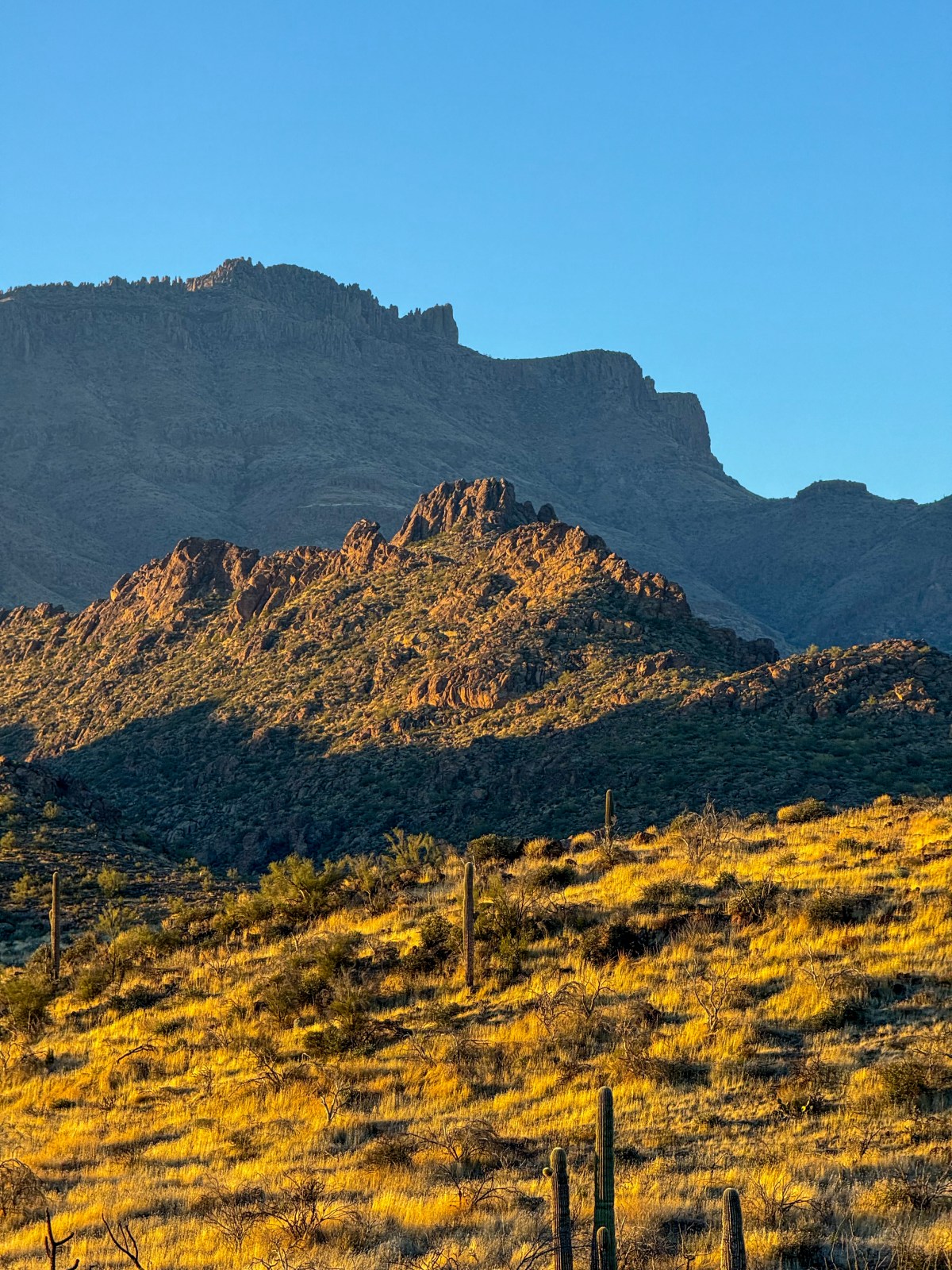 Second Water Trail in the Superstition Wilderness. Hike to Battleship Mountain Scramble