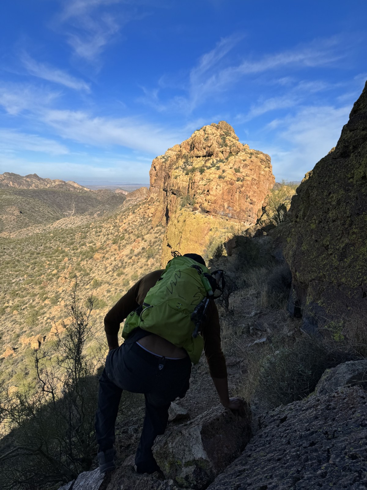 Battleship Mountain Scramble in the Superstition Wilderness of Tonto National Forest