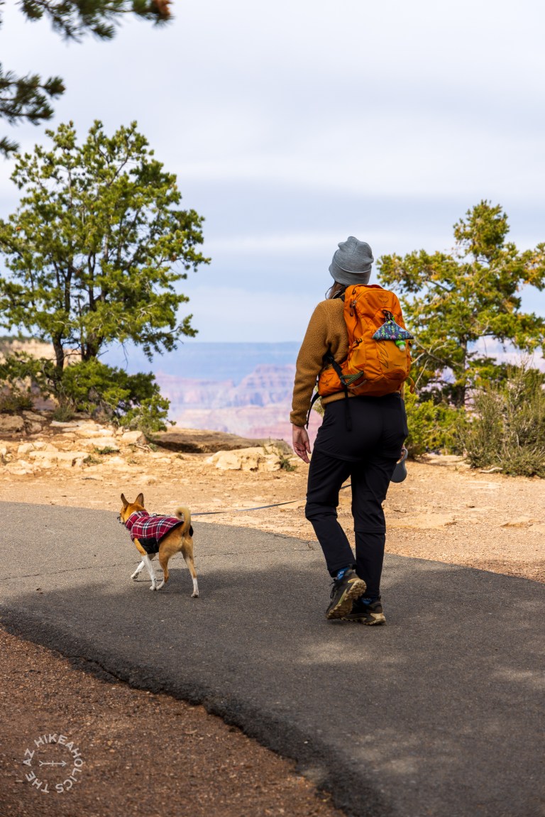 The pet friendly Rim Trail at Grand Canyon National Park off Desert View Drive
