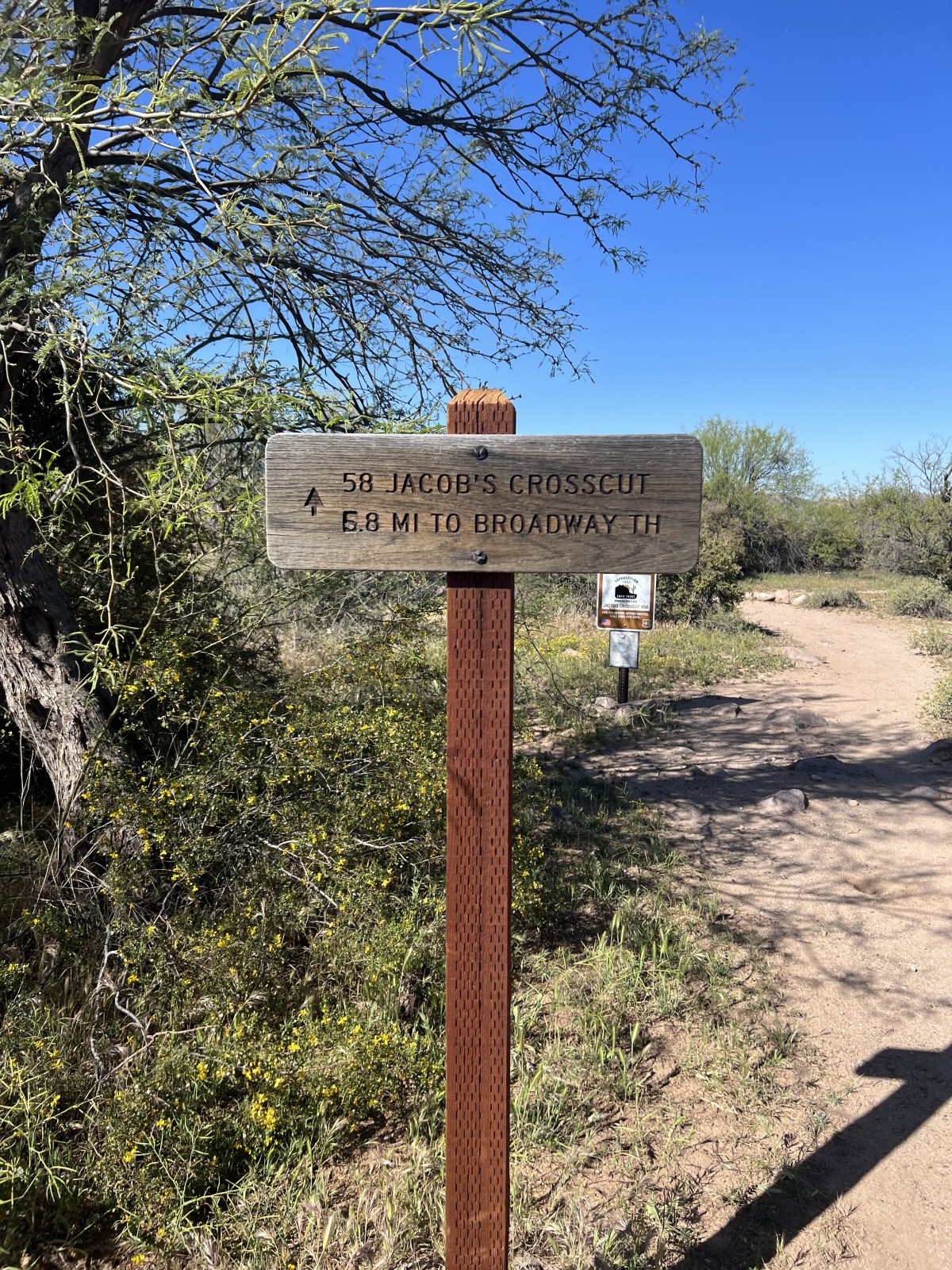 Jacob's Crosscut Trail #58, Tonto National Forest from Crosscut trailhead off First Water Road