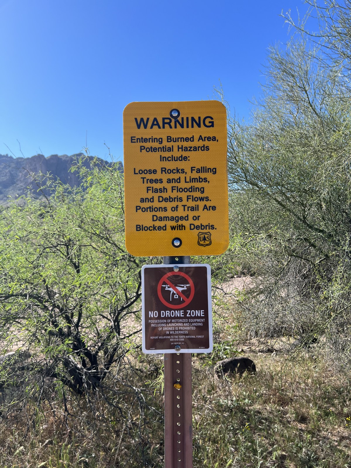 Jacob's Crosscut Trail #58, Tonto National Forest from Crosscut trailhead off First Water Road