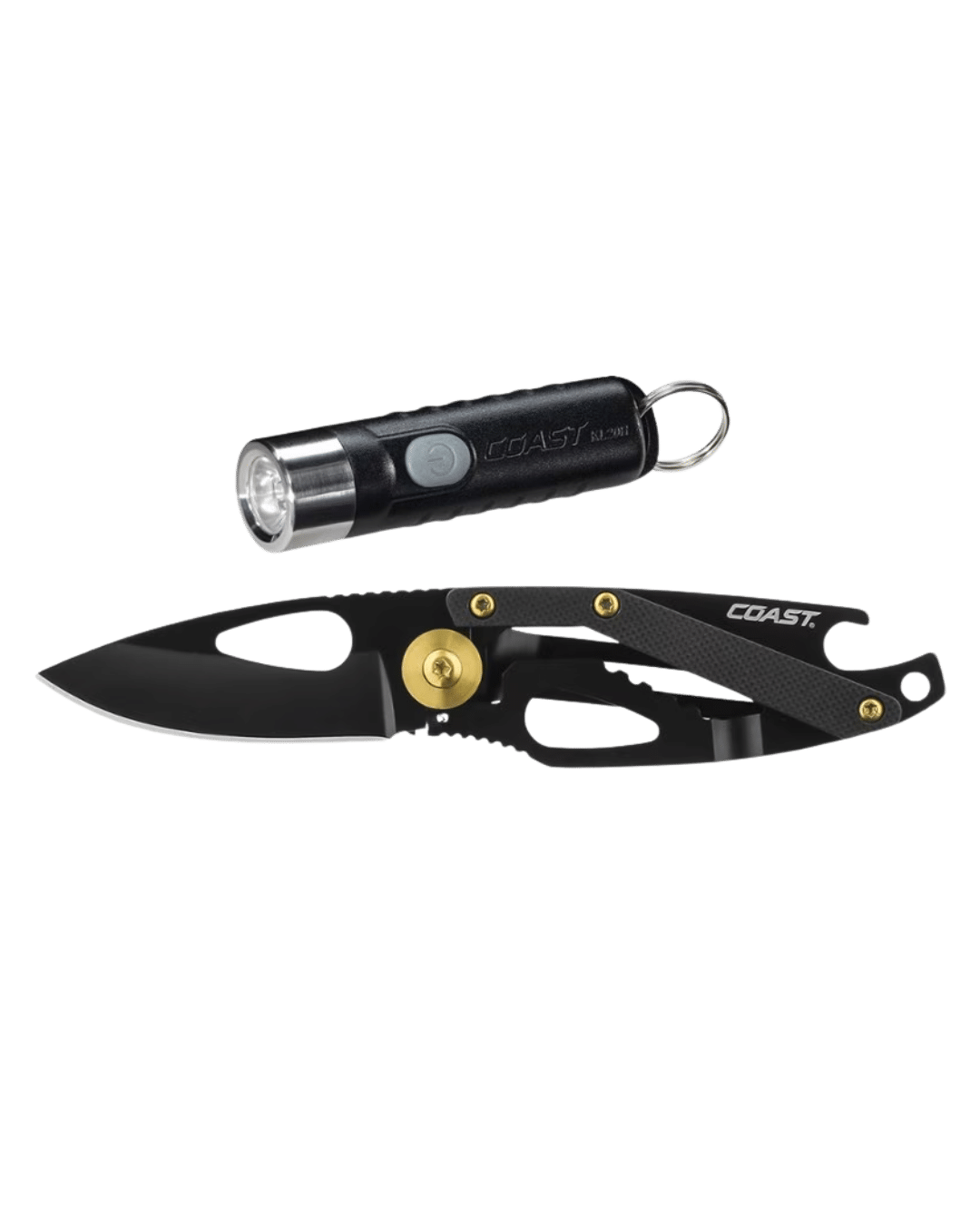 Knife and flashlight