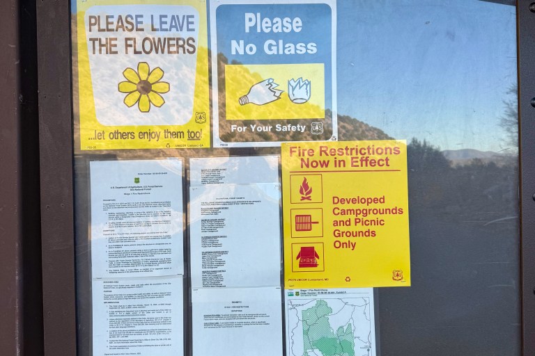 information board Catwalk Recreation Area, Gila National Forest