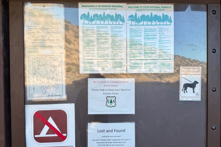 information board Catwalk Recreation Area, Gila National Forest
