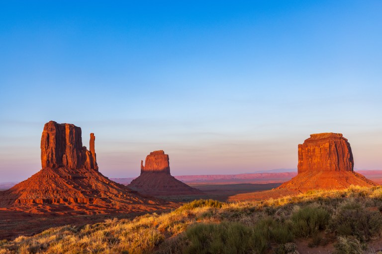 Sunset at Monument Valley, Navajo Nation - The View Campground
