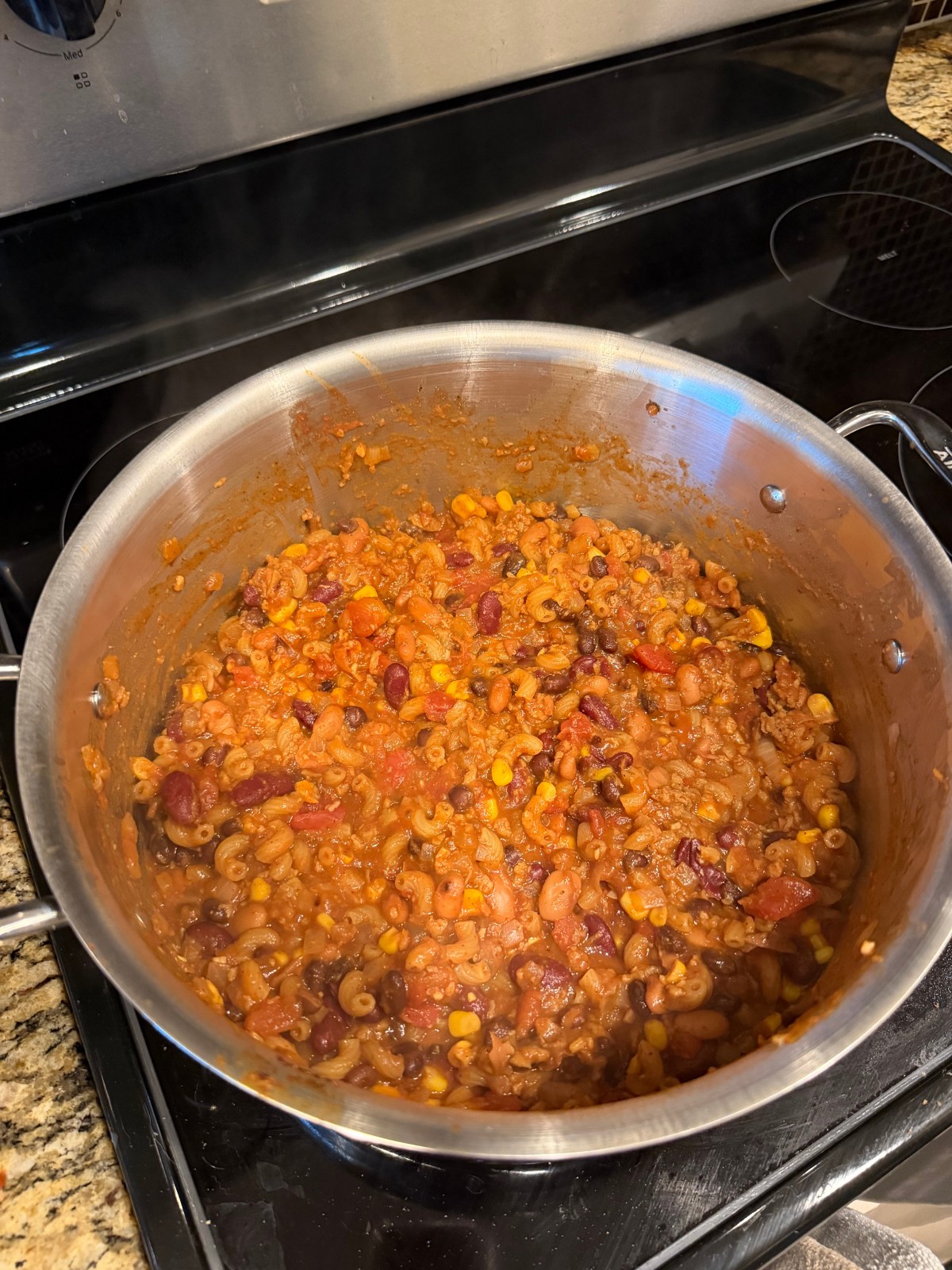 Vegetarian camping dinner meal