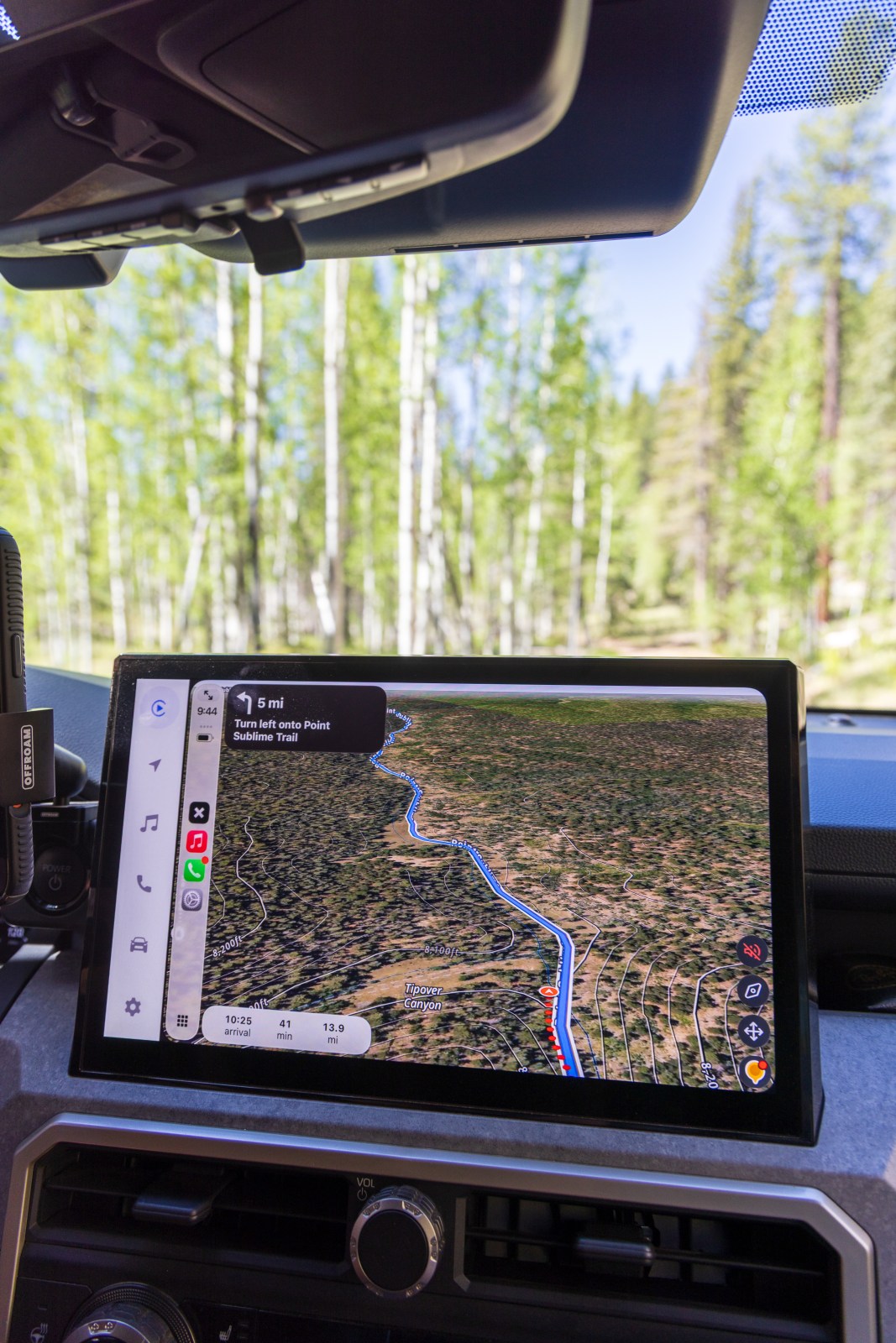 onX Offroad route to Point Sublime